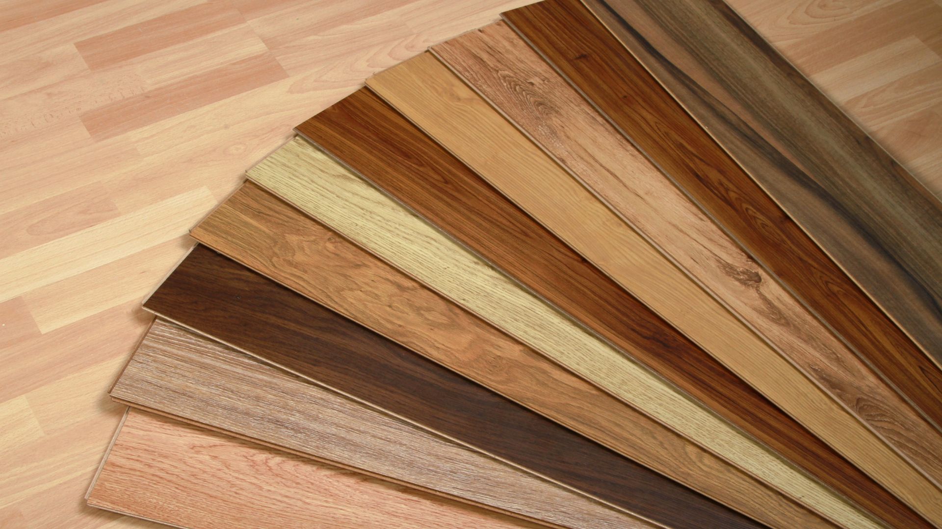 A selection of wood flooring samples